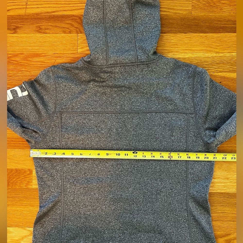 The North Face Womens Hoodie Sweatshirt Full Zip Pockets Gray w/ Pink Size Large - Picture 11 of 14